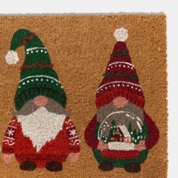 OHS Christmas Gonk Print Coir Mat - Natural - thumbnail 4