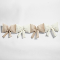 OHS Bow Shaped Draught Excluder - Natural/White - thumbnail 2