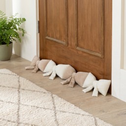OHS Bow Shaped Draught Excluder - Natural/White