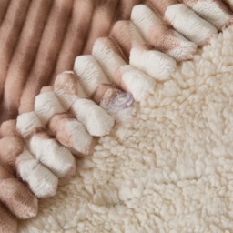 OHS Winter Tree Print Ribbed Fleece Duvet Cover Set, Natural - Double - thumbnail 4