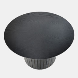 OHS Madison Ribbed Round Coffee Table - Black - thumbnail 3