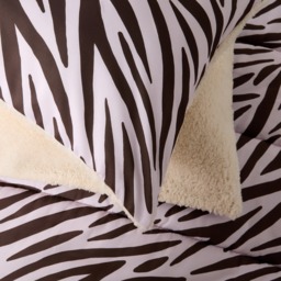 OHS Zebra Print Coverless Reversible 10.5 Tog Duvet Set, Natural/Cream- Double - thumbnail 5