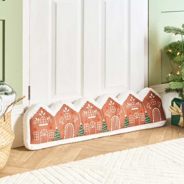 OHS Gingerbread House Draught Excluder - Brown - image 1