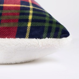 OHS Oxford Flannel Check Cushion Covers - Navy/Red - thumbnail 5