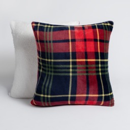 OHS Oxford Flannel Check Cushion Covers - Navy/Red - thumbnail 4