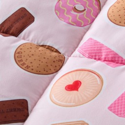 OHS Biscuit Print Frill Edge Coverless 7.5 Tog Duvet Set, Pink - Single - thumbnail 3