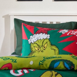 OHS Grinch Printed Duvet Set, Green - Single - thumbnail 2