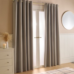 "OHS Woven Texture Eyelet Ultra Blackout Curtains, Natural - 66 x 72""" - thumbnail 2