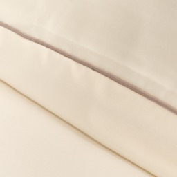 OHS Piped Edge Duvet Cover Set, Ivory/Natural- Double - thumbnail 5