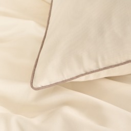 OHS Piped Edge Duvet Cover Set, Ivory/Natural- Double - thumbnail 4