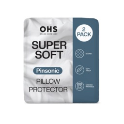 OHS 2 Pack Pinsonic Soft Touch Pillow Protectors - White - thumbnail 1