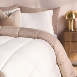 OHS Coverless 10.5 Tog Reversible Duvet Set, Ivory/Natural- Single - thumbnail 3