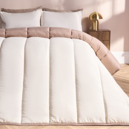 OHS Coverless 10.5 Tog Reversible Duvet Set, Ivory/Natural- Single - thumbnail 2