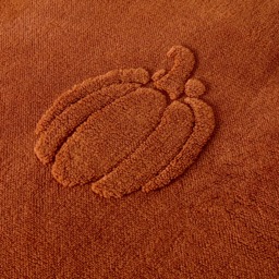 OHS Tufted Pumpkin Teddy Duvet Set, Rust - Double - thumbnail 3