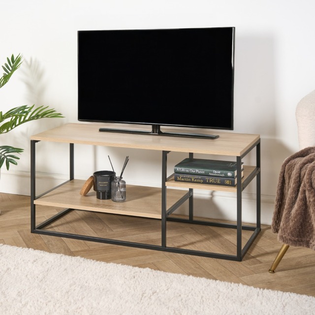OHS Tiered TV Unit - Natural Wood - image 1
