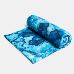 OHS Marble Print Beach Towel - Teal - thumbnail 4