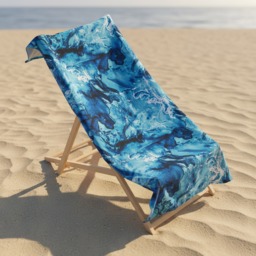 OHS Marble Print Beach Towel - Teal