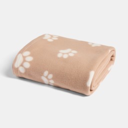 OHS Pet Paw Print Fleece Throw - Natural - thumbnail 3