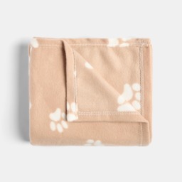 OHS Pet Paw Print Fleece Throw - Natural - thumbnail 4