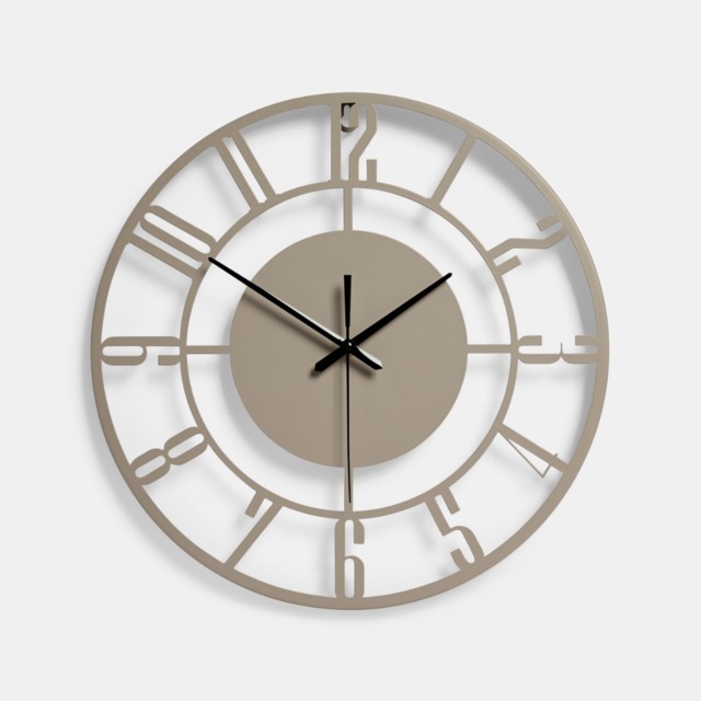 OHS Traditional Skeleton Wall Clock - Natural - image 1