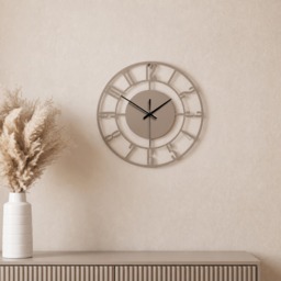 OHS Traditional Skeleton Wall Clock - Natural