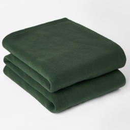 OHS Plain Fleece Throw, Forest Green - 120 x 150cm - thumbnail 2