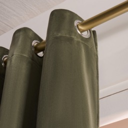 OHS Thermal Velvet Curtains, Woodland Green - 90 x 90in - thumbnail 4