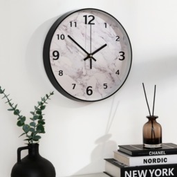 OHS Wall Clock - White Marble - thumbnail 1