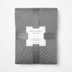 OHS Quilted Throw, Charcoal - 150 x 200cm - thumbnail 2