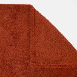 OHS Teddy Fleece Throw, Rust - 125 x 150cm - thumbnail 5