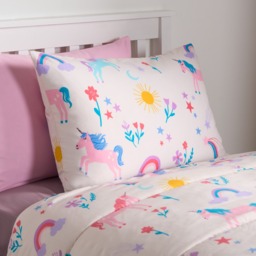 OHS Unicorn Coverless 10.5 Duvet & Pillowcase, Pink - Single - thumbnail 4