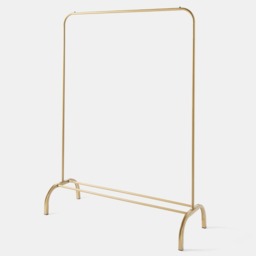 OHS Heavy Duty Clothes Rail With Shoe Rack - Gold - thumbnail 2