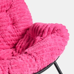 OHS Ribbed Faux Fur Rocking Chair - Hot Pink - thumbnail 5