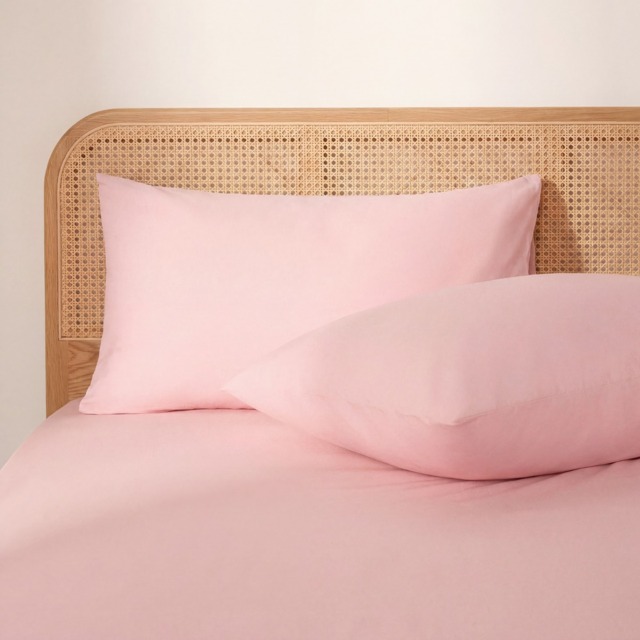 OHS 2 Pack Cotton Housewife Pillowcases - Blush - image 1