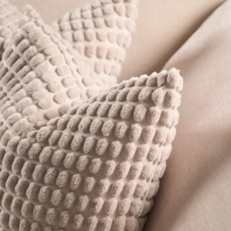 OHS 2 Pack Bobble Textured Cushion Covers, 45 x 45cm - Natural - thumbnail 2