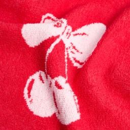 OHS 100% Cotton Cherry Print Bath Towel, Pink/Red - 1PC - thumbnail 3