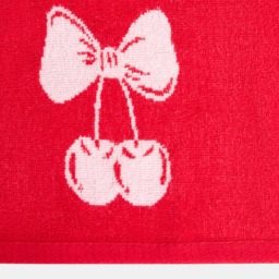 OHS 100% Cotton Cherry Print Bath Towel, Pink/Red - 1PC - thumbnail 5