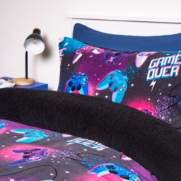 OHS Gaming Print Fleece Duvet Cover Set, Neon - Double - thumbnail 2