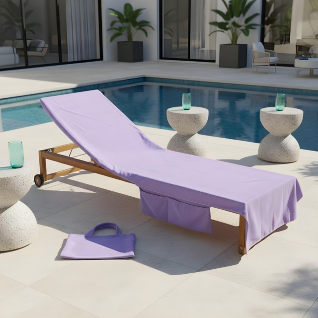 OHS Beach Towel In A Bag - Lilac - image 1