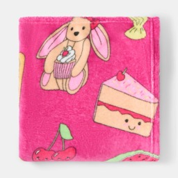 OHS Sweetie Pies Print Ultra Soft Throw - Magenta - thumbnail 4