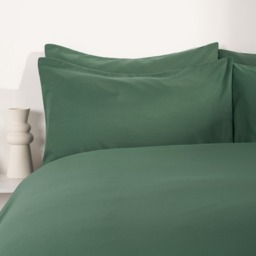 OHS 2 Pack Plain Dyed Housewife Pillowcases - Forest Green - thumbnail 4