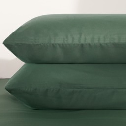 OHS 2 Pack Plain Dyed Housewife Pillowcases - Forest Green - thumbnail 5