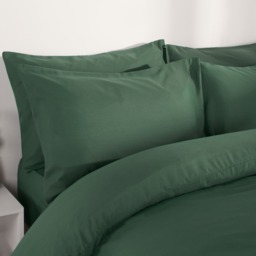 OHS 2 Pack Plain Dyed Housewife Pillowcases - Forest Green - thumbnail 2