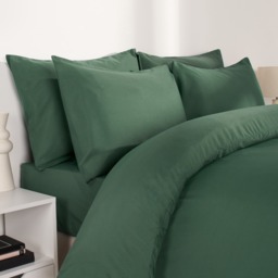 OHS 2 Pack Plain Dyed Housewife Pillowcases - Forest Green