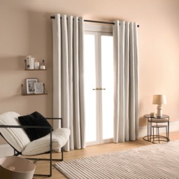 "OHS Bouclé Eyelet Curtains, Cream - 66 x 72""" - thumbnail 2