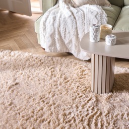 OHS Soft Fluffy Rug, Stone - 80 x 150cm - thumbnail 2