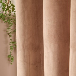 OHS Thermal Velvet Eyelet Curtains, Mink - 66 x 72in - thumbnail 3