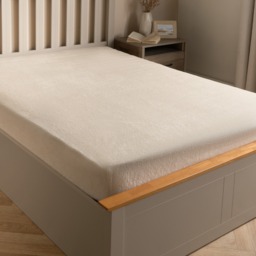 OHS Teddy Fleece Fitted Sheet, Cream - King - thumbnail 2
