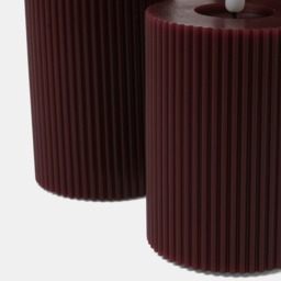 OHS LED Ribbed Candles, Berry - 3 Pack - thumbnail 4