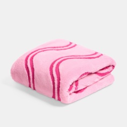 OHS Wave Tufted Fleece Throw - Pink/Red - thumbnail 3